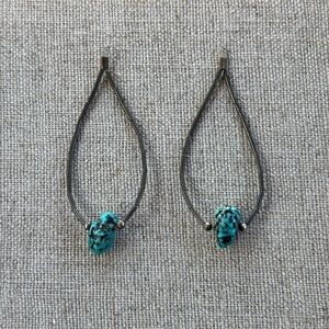 Turquoise Teardrop Charms / Pendant Components • Jewelry Making Supplies